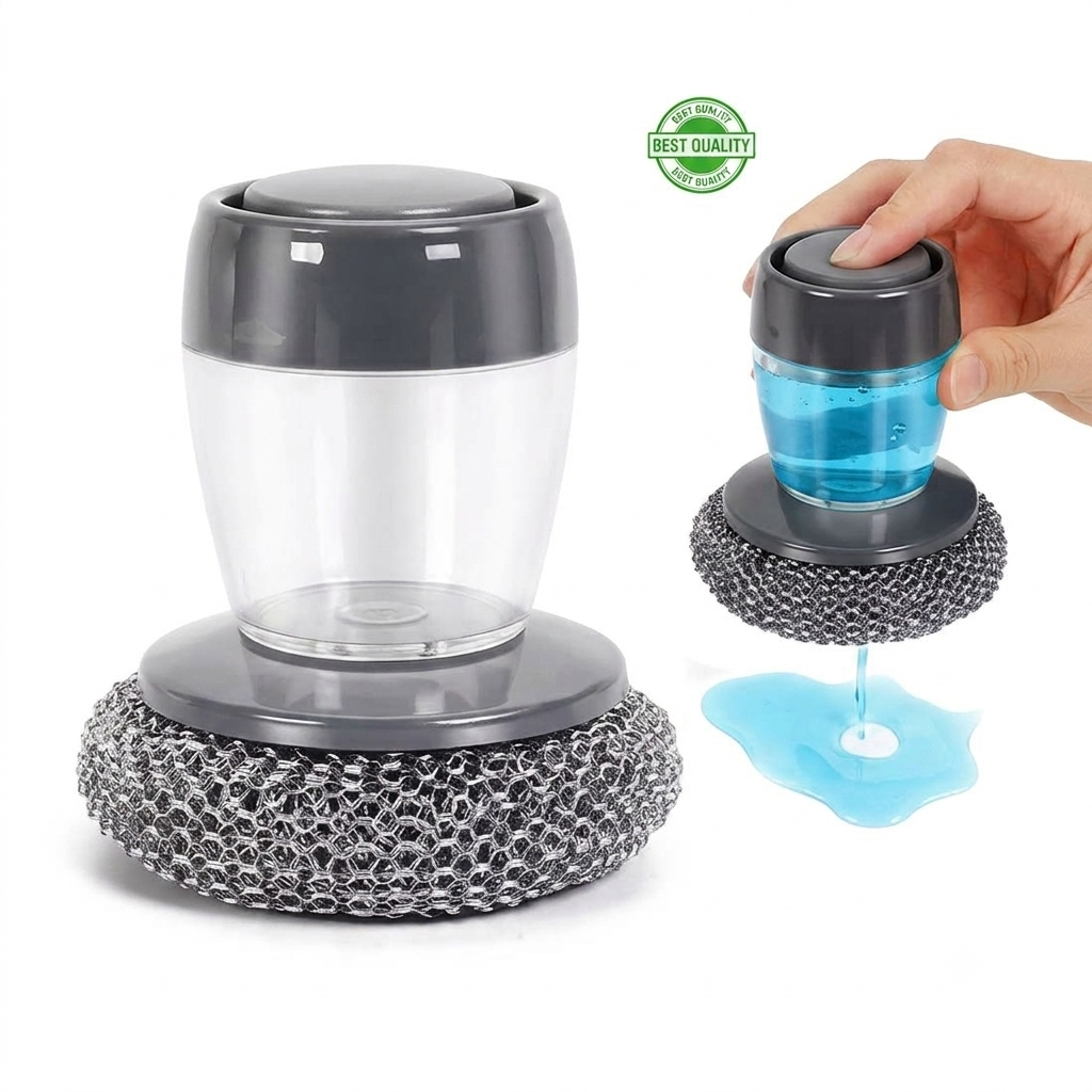 Liquid Soap Dispensing Dish Brush – Kitchen Scrubber