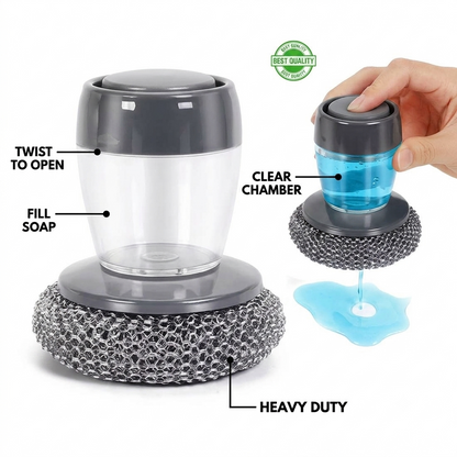 Liquid Soap Dispensing Dish Brush – Kitchen Scrubber